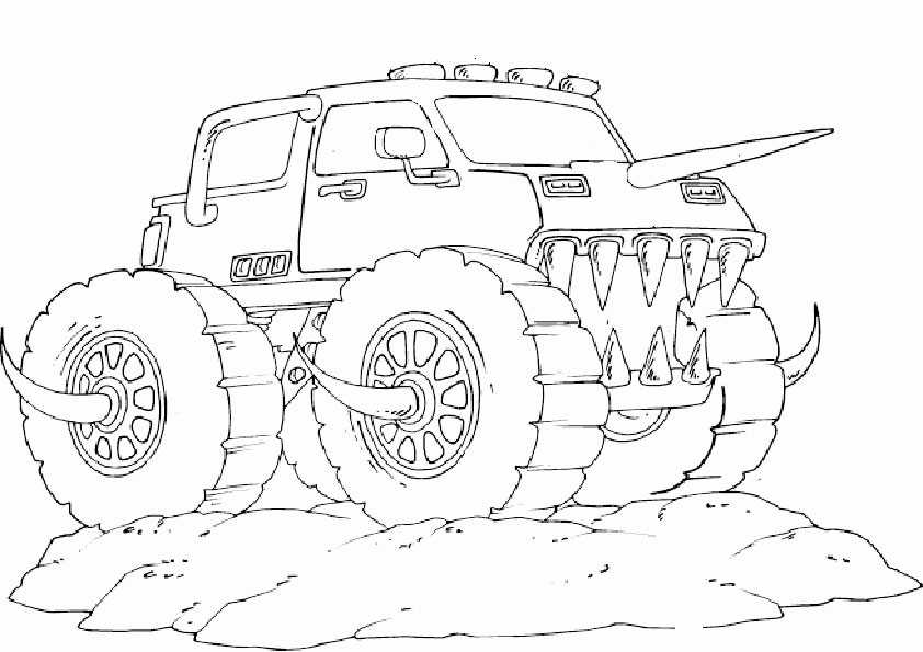 gratis ausmalbilder monster truck  ausmalbilder