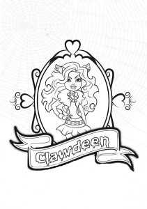 clawdeen im bilderrahmen ausmalbilder
