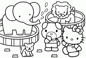 Hello Kitty und Freunde versammelt