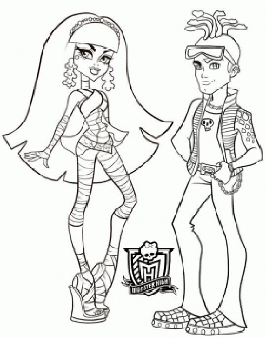 Cleo y Deuce vom Monster High ausmalbilder
