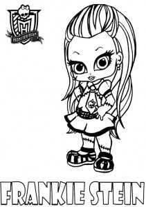 Ausmalbilder frankie stein baby monster high