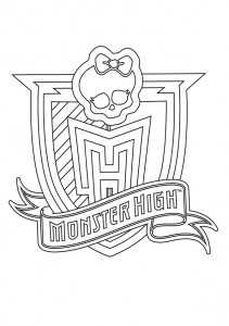 Schild monster high ausmalen