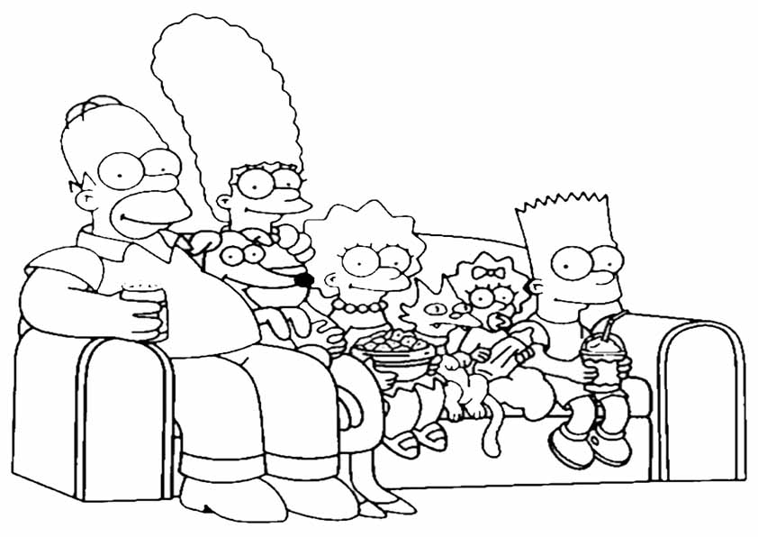 Ausmalbilder, Malvorlagen, Simpsons